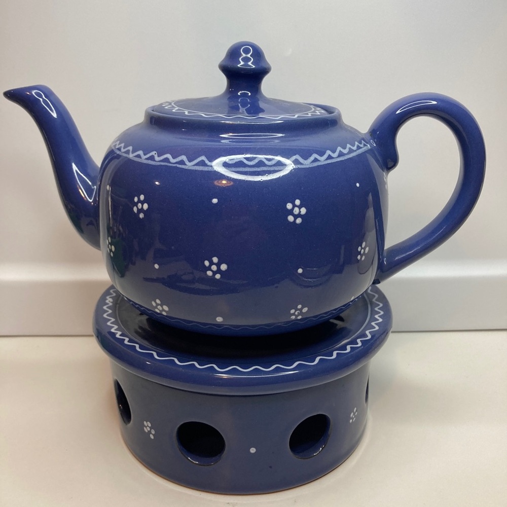 Williams Sonoma VAROSLOD HUNGARY MAJOLICA TEAPOT And Warmer HUNGARIAN DESIGN